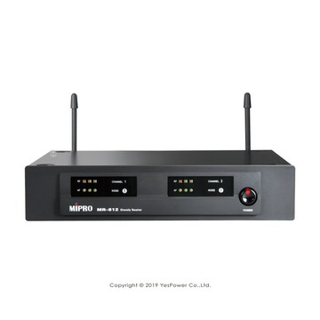 MR-812 MIPRO UHF固定頻率雙頻道無線麥克風/2組原廠耳掛麥克風/台灣製造