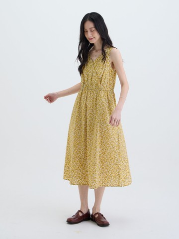 夏日輪廓無袖洋裝-柑橘花信