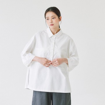 【Simply Yours】水洗側開岔襯衫 白F