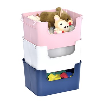 鐵藝可堆疊收納籃(三色一組) 完美主義【Q0052】