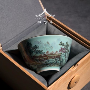 景德鎮茶盞主人杯功夫茶杯單杯女士個人專用男陶瓷生日禮物伴手禮