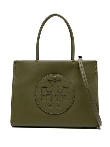 Tory Burch - Ella logo-patch tote bag - women - Cotton/Bio-Tex™ - One Size - Green