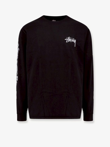 Cotton t-shirt with frontal logo - STUSSY - gender_Man