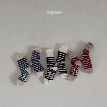Dgreen 條紋三入襪子組【現貨】小腿襪 寶寶襪子 男童女童 兒童襪子 嬰兒襪子 女童襪子 韓國童裝