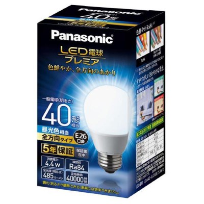 AE22 Panasonic パナソニック LED電球プレミア E26 40形 一般電球タイプ 昼光色相当 LDA4DGZ40ESW2AP