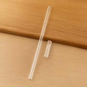 玻璃吸管 矽膠保護套 25cm 加長吸管 細吸管 伸縮吸管 高硼矽玻璃 延長吸管套 吸管延長套 矽膠套 吸管