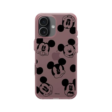 iPhone 17 Clear (相機按鈕) 晶醺玫 - 迪士尼-米奇 Mickey - 黑標款-米奇的有趣表情