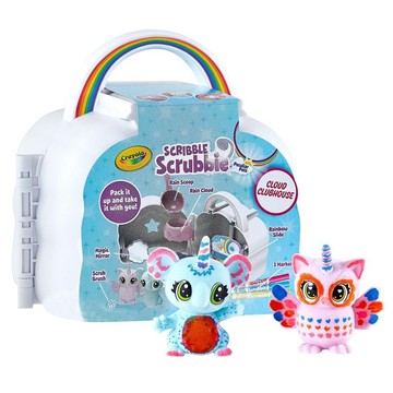 Crayola 繪兒樂 彩繪百變夢幻雲朵  粉紅色貓頭鷹+藍色無尾熊  1組