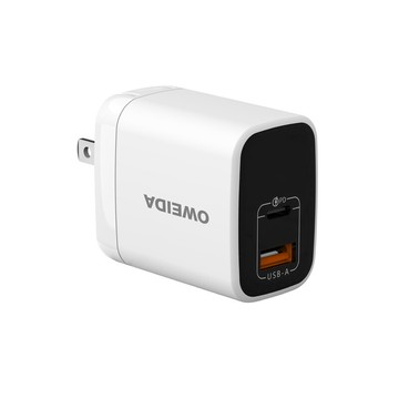 oweida ut 25w qc3.0 折角 雙孔 充電器 適 iphone 16 15 14