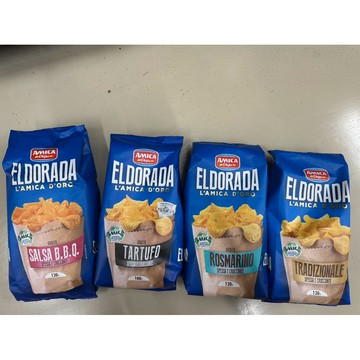 義大利🇮🇹AMICA-ELDORADA 經典鹽味洋芋片/BBQ 風味洋芋片/迷迭香風味洋𦍋片/黑松露風味洋𦍋片130g