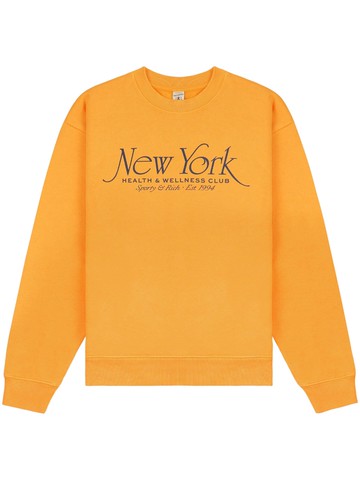 Sporty & Rich Ny 94 Crewneck Faded Gold Navy