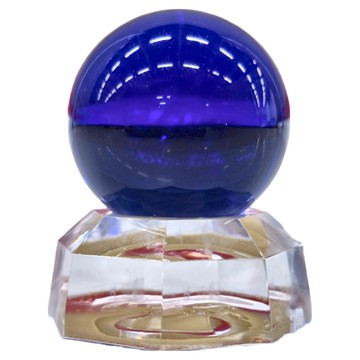 藍琉璃珠擺件 台灣產  1個