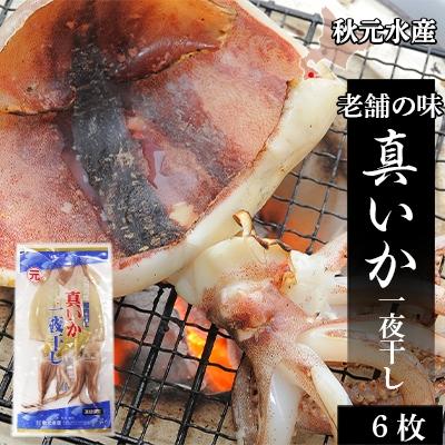 ふるさと納税 知内町 老舗の味 真いかの一夜干し 2枚入×3パック　＜秋元水産＞