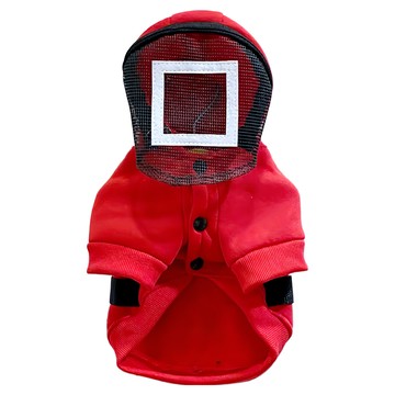 Sassy Dog 管理員 單層刷毛 寵物變裝服 紅色  12  2件