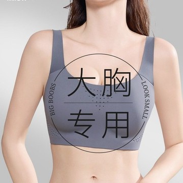 【運動專用】大胸顯小無痕內衣女 運動減震防下垂美背文胸 大碼一片式固定型內衣 夏季超薄款透氣裸感文胸