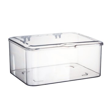 iSFun 翻蓋透視桌上大容量化妝品收納盒  透明色  1個