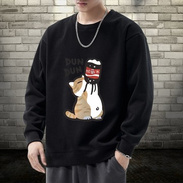 M-8XL 大呎碼男生衣服 大學T 衛衣 美式寬鬆情侶款韓版大尺碼 oversize 刷毛 加絨 長袖上衣 百搭上衣