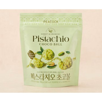 🇰🇷 韓國 PEACOCK 開心果巧克力球｜Pistachio Choco Ball｜200g 大份量濃郁堅果系零食