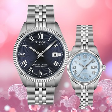 TISSOT 天梭錶 Ballade 系列天文台認證 機械對錶-T1564081104300+T1562081135300