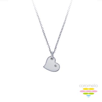 彩糖鑽工坊 愛心鑽石項鍊 日本 10K (天然鑽石)