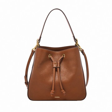 Tessa 真皮束口大水桶包-棕色 SHB3172210