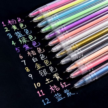 台灣當天寄出 12色高粉彩原子筆 原子筆 顏色原子筆彩色筆 粉彩筆