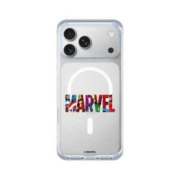 iPhone 17 Pro Max ClearX (MagSafe 兼容) 冰透藍 - 迪士尼-漫威 Marvel - 漫威Logo-藝術標誌