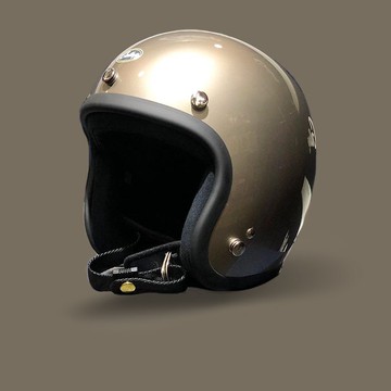 台灣製造 半罩式安全帽 灰金 復古素色款-共30色 蛋型完美比例