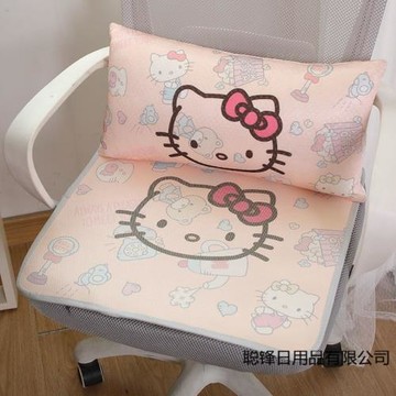 卡通冰絲坐墊夏季辦公室久坐透氣椅墊學生屁墊涼席椅子墊子防滑