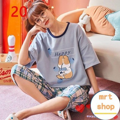 夏 パジャマ レディース 半袖 可愛い 部屋着 上下セット 半ズボン セットアップ 綿 寝巻き パジャマ 女 大きいサイズ ルームウェア 通販 Lineポイント最大get Lineショッピング