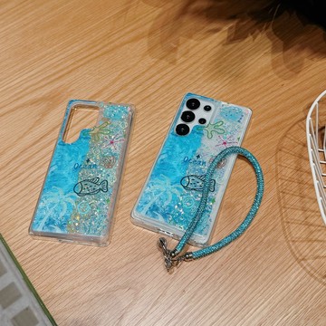 夜光閃粉流沙 ins海底世界全包防摔保護套 適用 三星S26 S25 S24 S23 Ultra S22 Plus手機殼