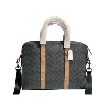 ~雪黛屋~COACH 公事包大容量可A4資料夾國際正版保證進口防水防刮皮革品卡購證塵套提袋等候10-15日C50731