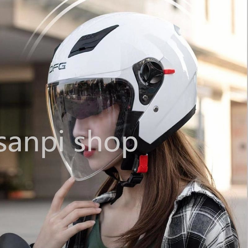 通販激安】 ジェットヘルメット バイクヘルメット 開閉式シールド 半