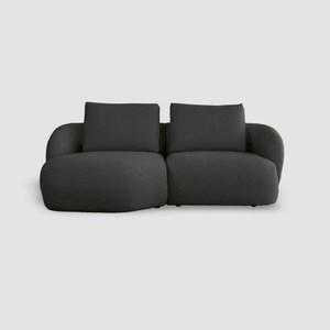 FLEXLUX Torino 布質沙發 左轉角 217cm 灰藍