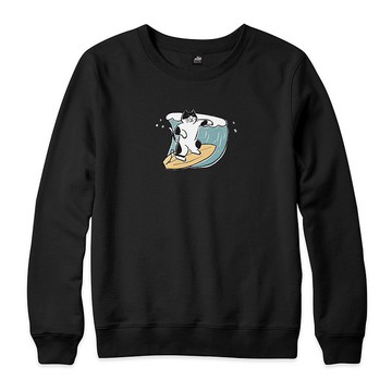 衝浪貓 kuku - 大學T - 3色