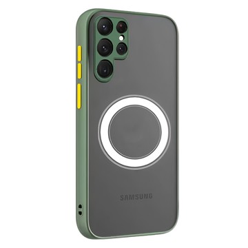 理享家 磁吸magsafe撞色手機保護 抹茶綠 防摔抗震  Samsung Galaxy S24 Ultra 6.8吋