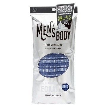 YOKOZUNA CREATiON 男性擦澡巾 起泡洗澡巾 日本沐浴巾 中度 110cm  藍色  1條