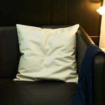 KUIBAO 快豹生活 北歐ins純色仿真皮抱枕 僅有皮套  白色  45 x 45cm