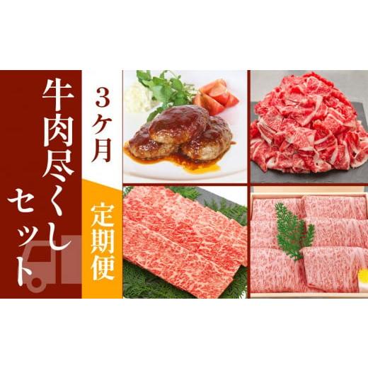 ふるさと納税 高知県 高知市 お肉の定期便　たっぷり牛肉尽くしセット(3か月)