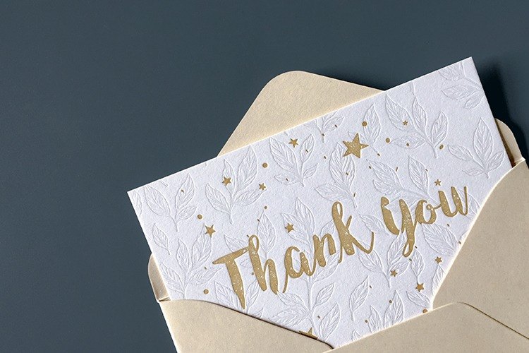 Letterpress活版印刷感謝卡感恩卡thankyou Card 含信封 Pinkoi 設計購物網站 Line購物