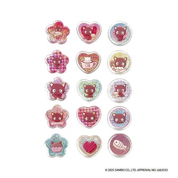 小禮堂 Sanrio 三麗鷗 巧克貓 水晶貼紙組 15枚入 (巧克力款)