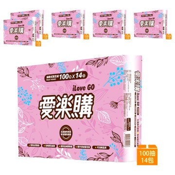 i Love GO 愛樂購 抽取式衛生紙 100抽  6個  14個裝