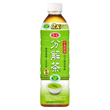愛之味油切分解茶-綠茶風味(無糖) 590ml
