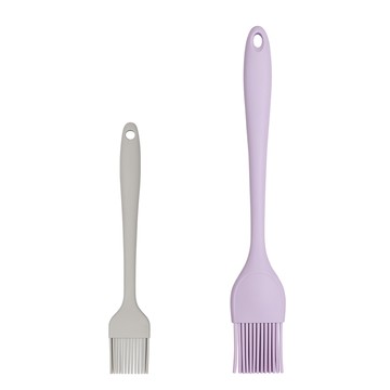bella cuisine 矽膠油刷組  基本款(27.5 x 4.5 x 2cm) + 迷你款(20.7 x 3.2cm)  紫色 + 灰色  1組