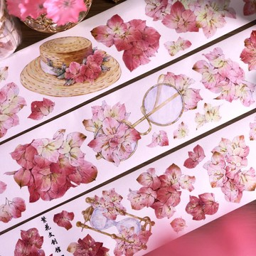 鏡花時 臺灣和紙膠帶 pet 貝殼光模切 5m 卷