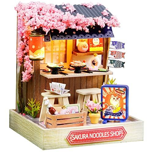 Spilay Dollhouse DIY Miniature Wooden Furniture Kit,Mini Handmade