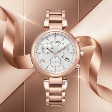 CITIZEN 星辰 XC．心蕊 台灣限定 光動能計時女錶(FB1456-65A)35mm