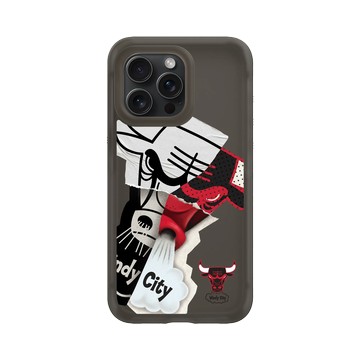 iPhone 15 Pro Max AirX 本質黑 - NBA - 拼接系列-芝加哥公牛 Chicago Bulls - Style Mix