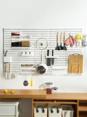 廚房洞洞板置物架家用免打孔收納掛鉤掛墻擱板調料架墻上壁掛刀架