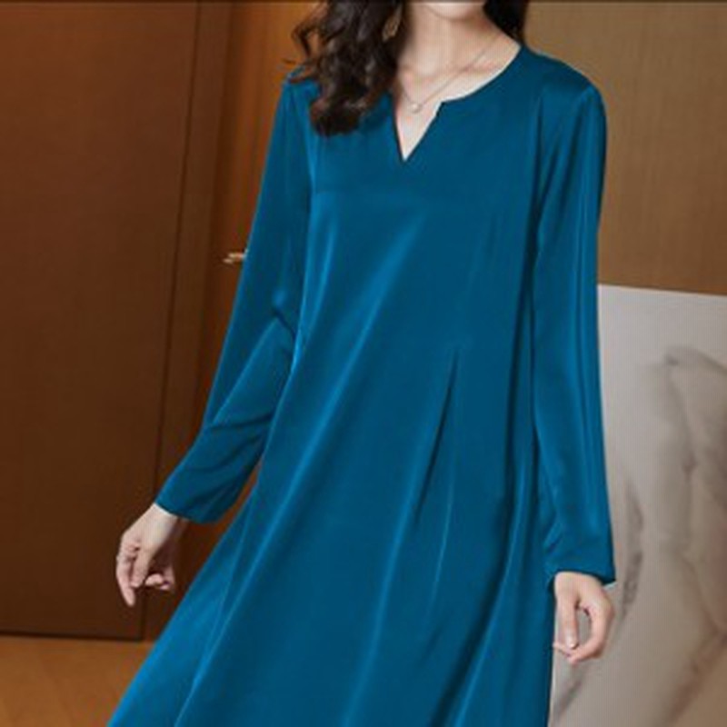 サテンワンピース 冬 結婚式 冬コーデ 秋 大きいサイズ キーネック フレア 膝丈 ミディアム丈 フレアワンピース 上品 おしゃれ シンプル 通販 Lineポイント最大1 0 Get Lineショッピング